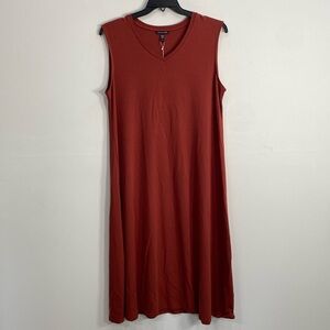 Eileen Fisher Sleeveless Dress Tencel Athleisure large NWT
